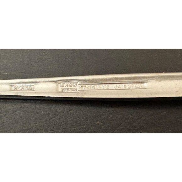 Set Of 10 Ekco Korea Stainless Steel Cocktail Seafood Forks 5.5" MCM Textured - Picture 4 of 7